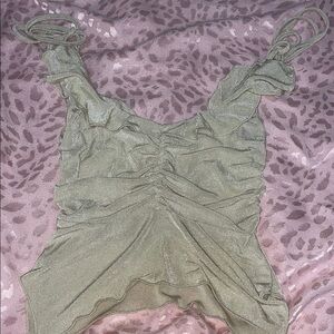 Elegant Cream Ruched Camisole